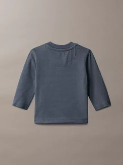 Newborn T-shirt met lange mouwen en logo