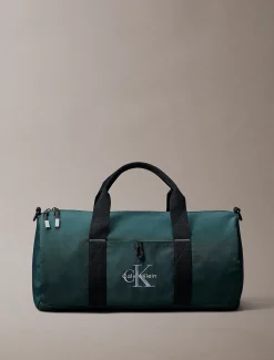 Nylon dufflebag met opvallend logo