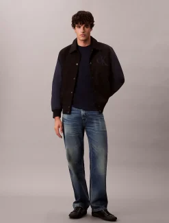 Nylon katoenen varsity bomberjack