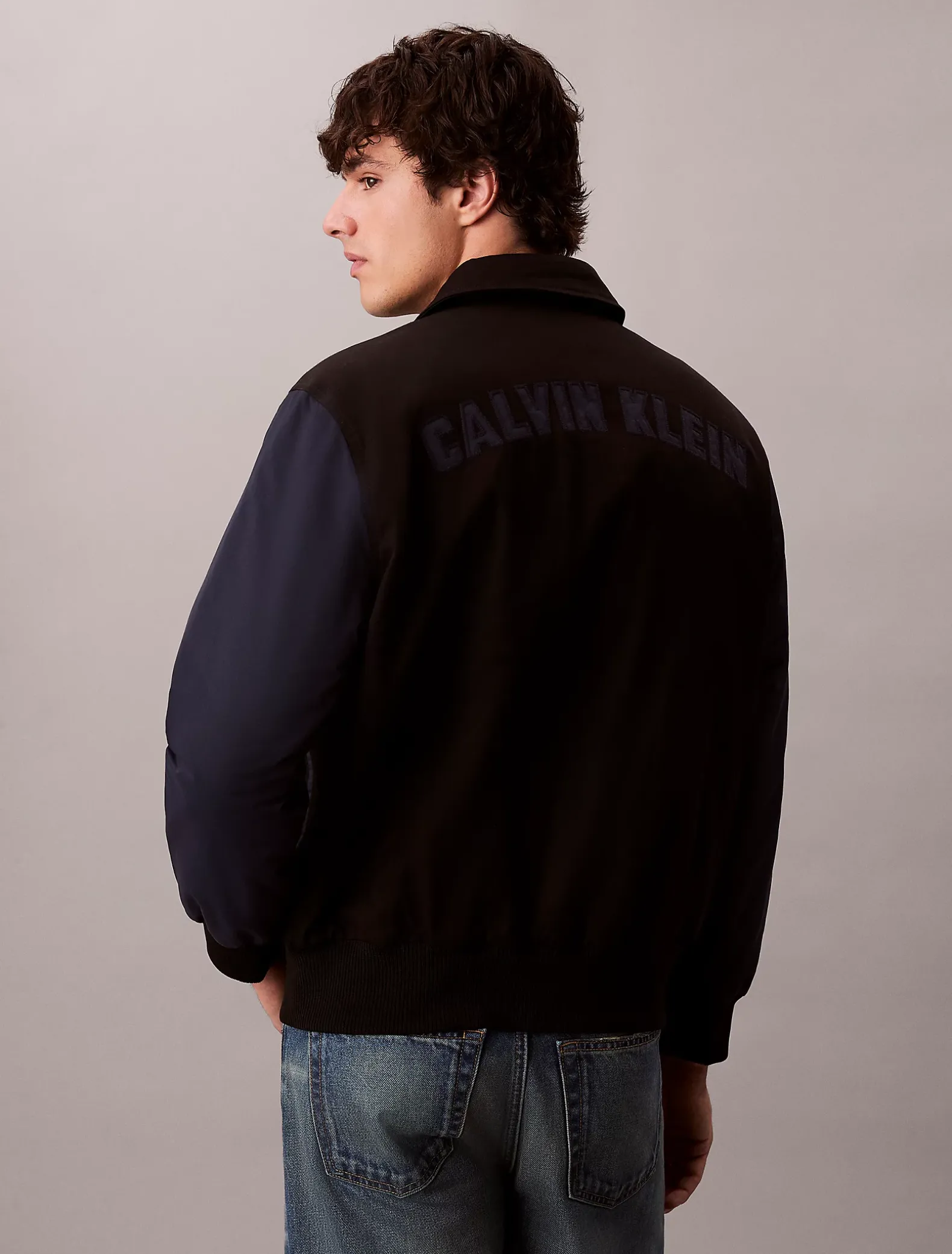 Nylon katoenen varsity bomberjack