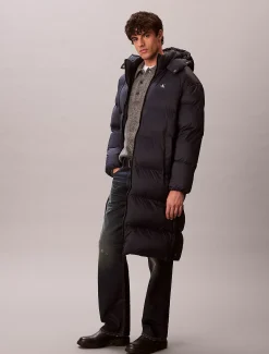 Nylon pufferjas met capuchon