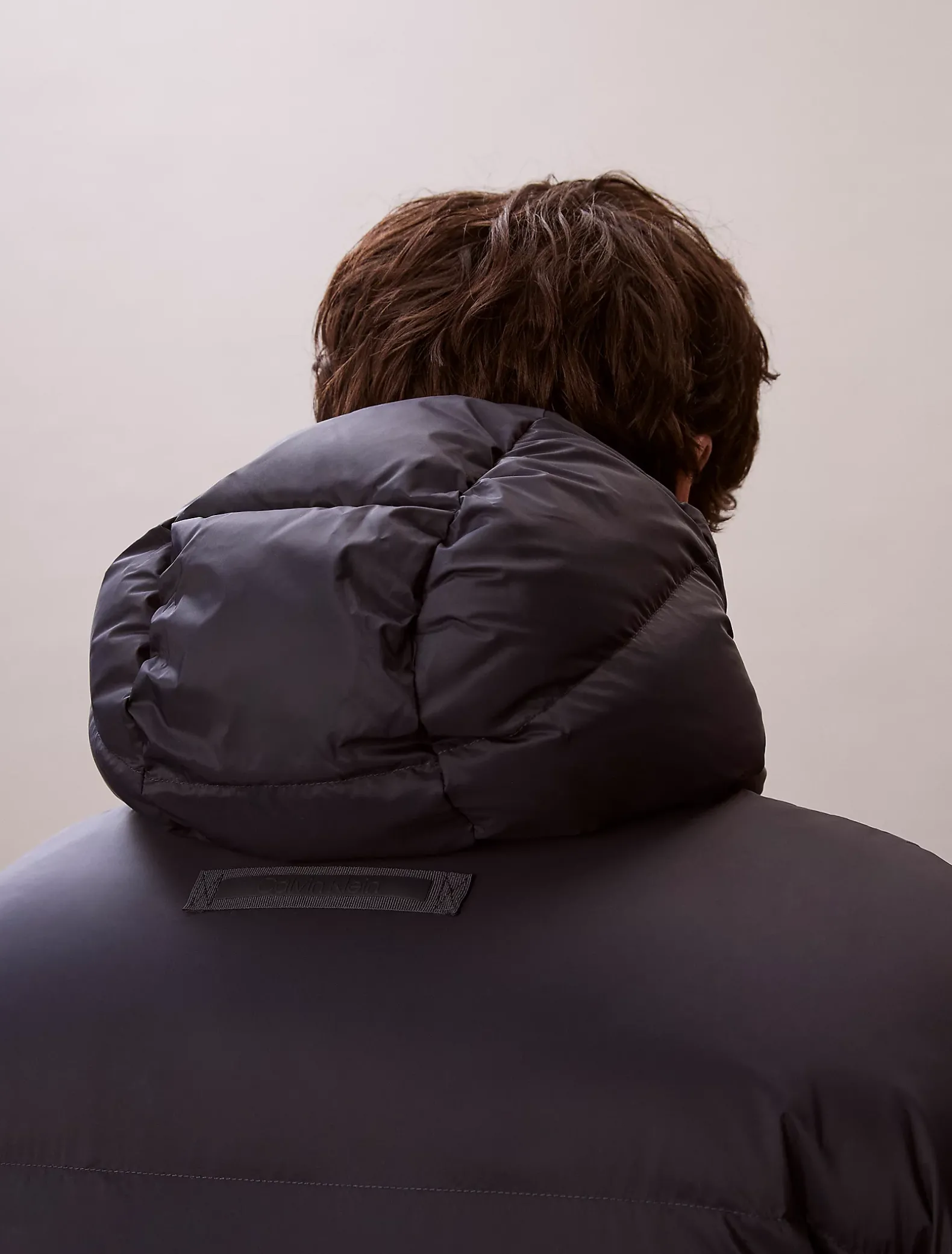 Nylon pufferjas met capuchon