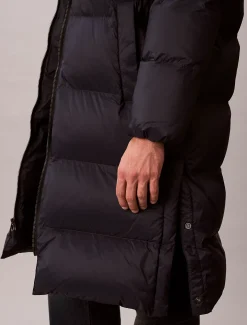 Nylon pufferjas met capuchon
