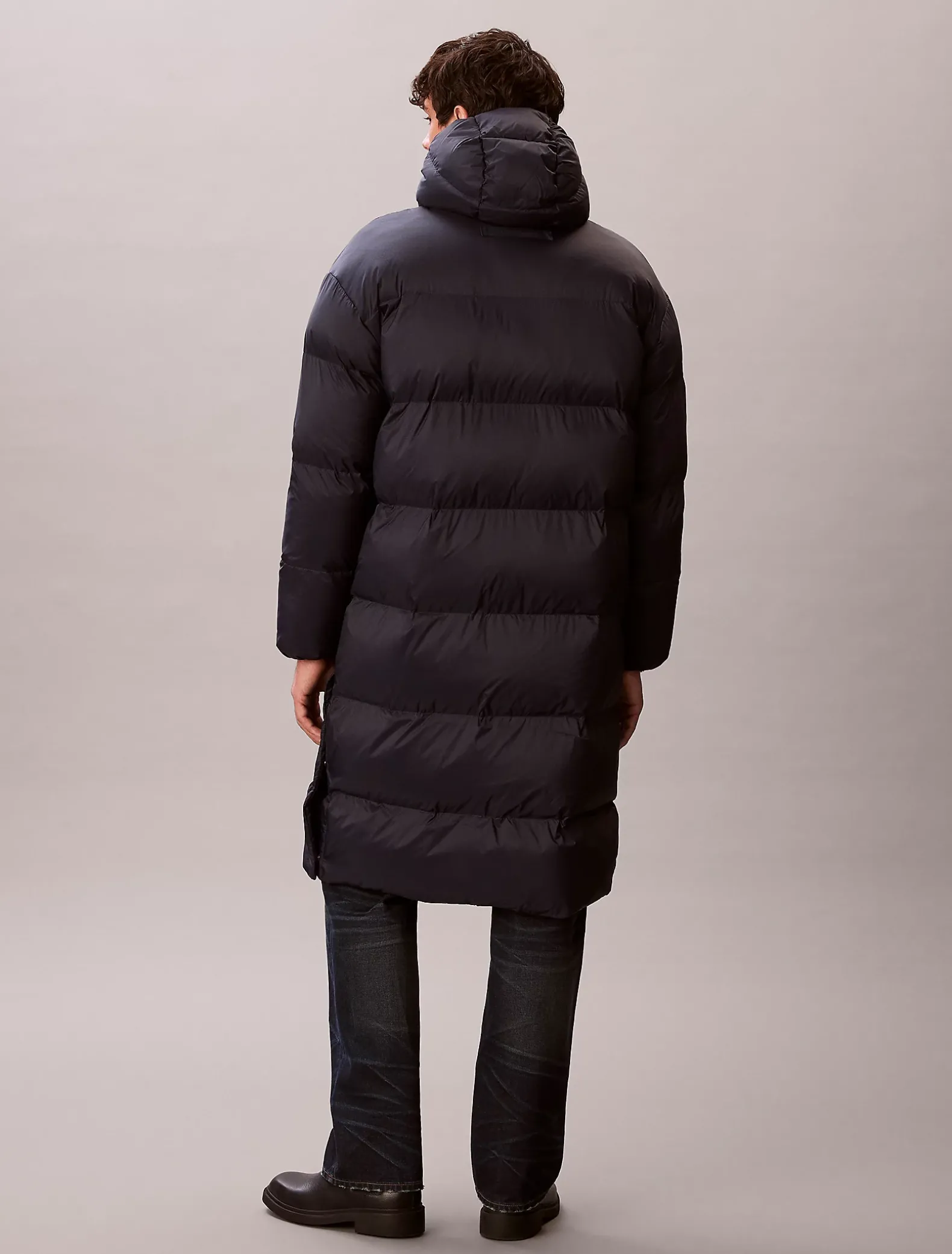Nylon pufferjas met capuchon