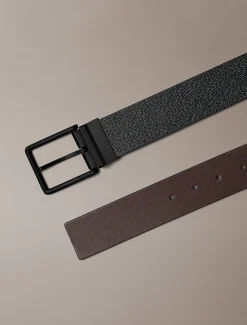 Omkeerbare volnerf-leren riem
