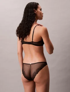 Ongevoerde balconette bh - CK Black Geo Lace