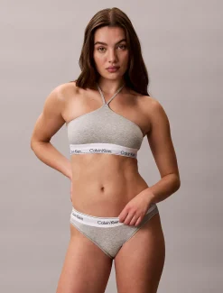 Ongevoerde halter bralette - Icon Cotton Modal
