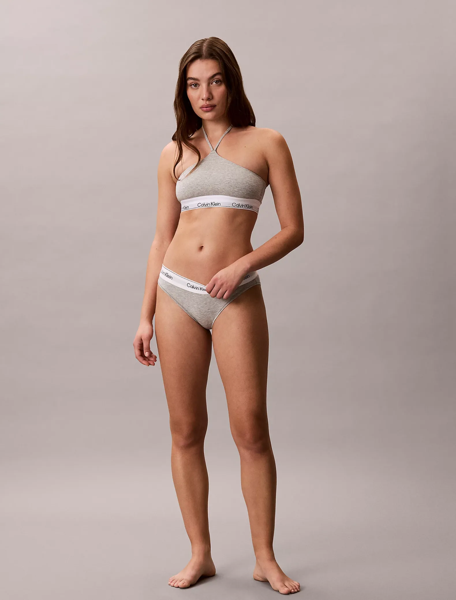 Ongevoerde halter bralette - Icon Cotton Modal