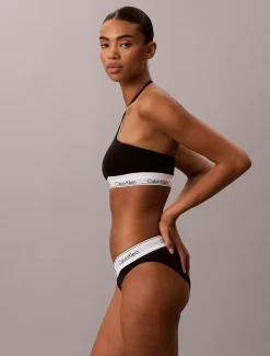 Ongevoerde halter bralette - Icon Cotton Modal
