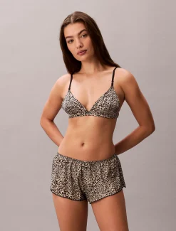 Ongevoerde triangel bh - Minimalist Satin