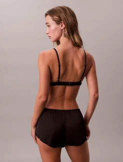 Ongevoerde triangel bh - Minimalist Satin