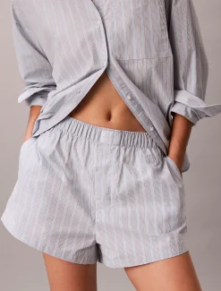 Ontspannen button-down pyjamahemd - Icon Cotton Poplin