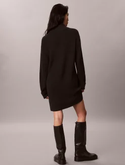 Ontspannen mini-jurk met ribbelpatroon