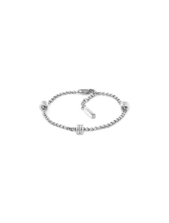 Opvallende roestvrijstalen kralen-kettingarmband