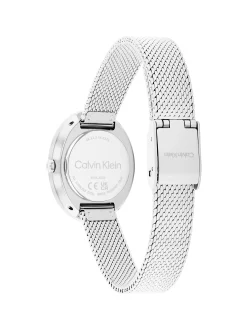 Ovaal horloge met gedraaide bezel en mesh