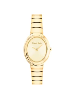 Ovaal schakelhorloge met gedraaide lunette