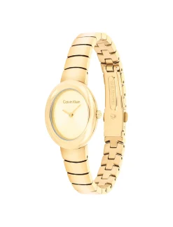 Ovaal schakelhorloge met gedraaide lunette