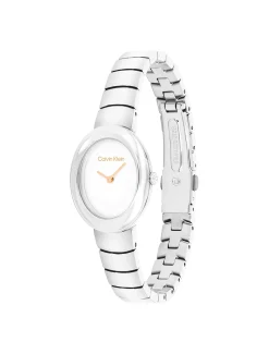 Ovaal schakelhorloge met gedraaide lunette
