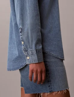 Oversized denim overhemd