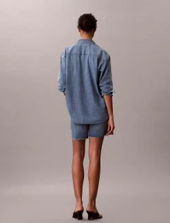 Oversized denim overhemd