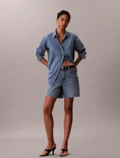 Oversized denim overhemd