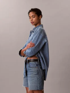 Oversized denim overhemd