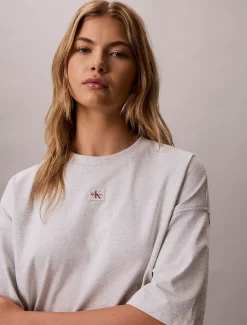 Oversized katoenen T-shirt met embleem