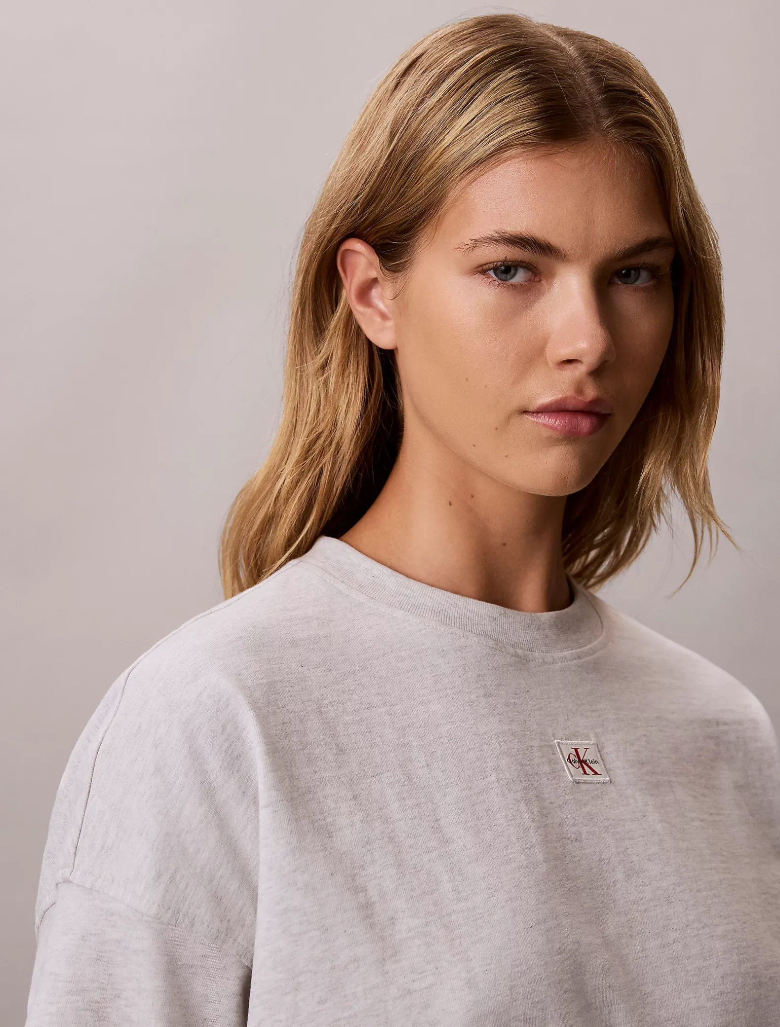Oversized katoenen T-shirt met embleem