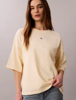 Oversized katoenen T-shirt met embleem