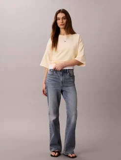Oversized katoenen T-shirt met embleem
