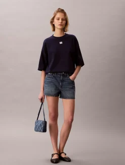 Oversized katoenen T-shirt met embleem