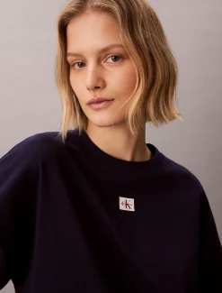 Oversized katoenen T-shirt met embleem