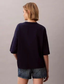 Oversized katoenen T-shirt met embleem