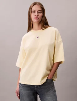 Oversized katoenen T-shirt met embleem