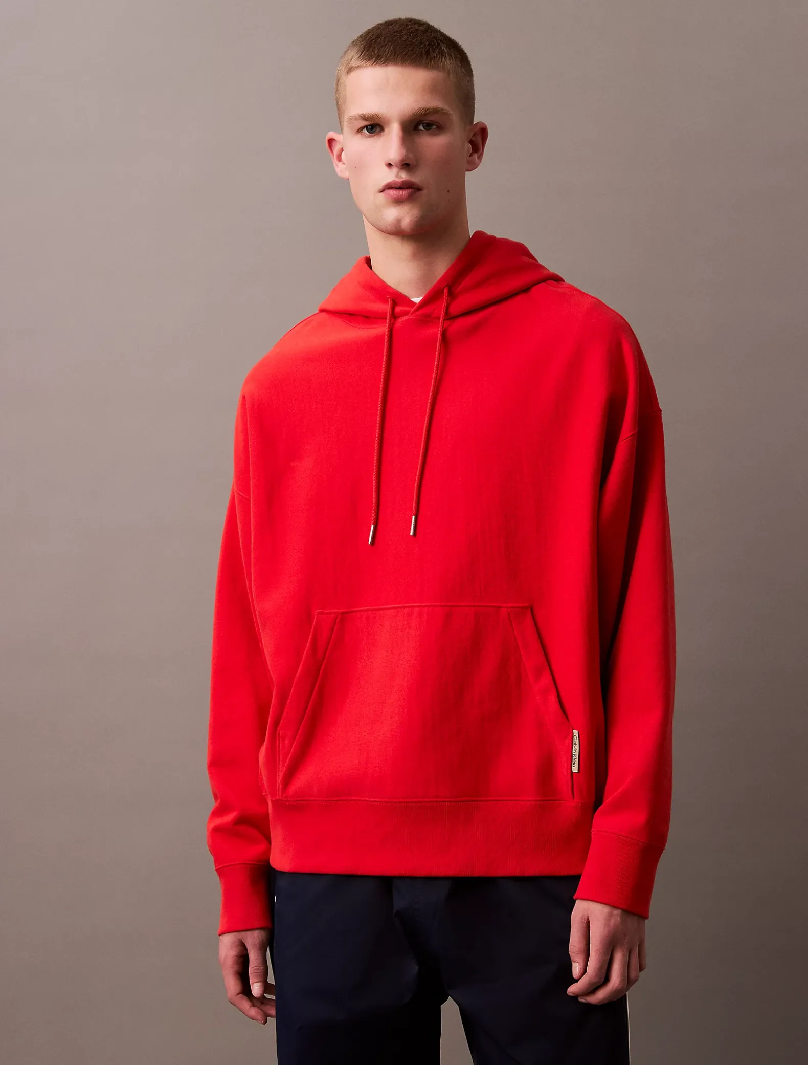 Oversized suède badstoffen hoodie
