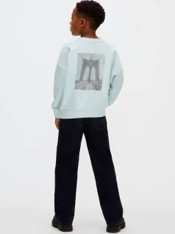 Oversized sweatshirt met print op de rug