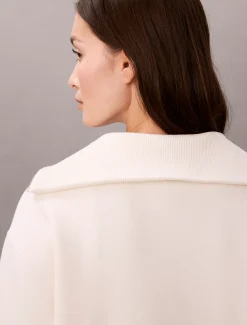 Oversized sweatshirt met ritskraag