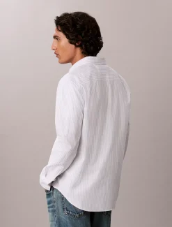 Oxford gestreept button-down overhemd