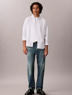 Oxford gestreept button-down overhemd