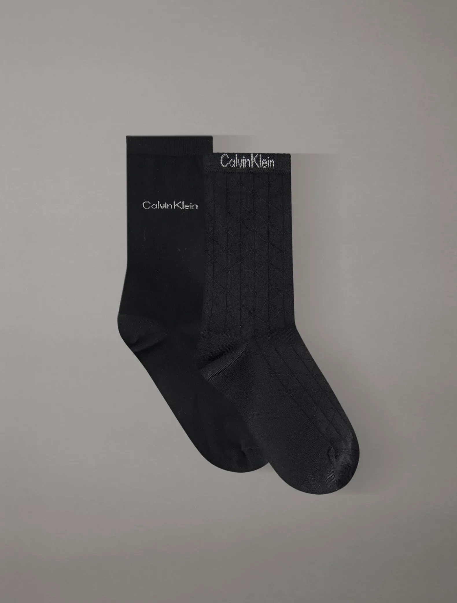 2-pack diamant crewsokken met logo
