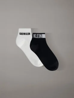 2-pack enkelsokken met logoband