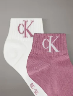 2-pack enkelsokken van zacht stretchkatoen