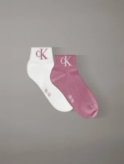 2-pack enkelsokken van zacht stretchkatoen
