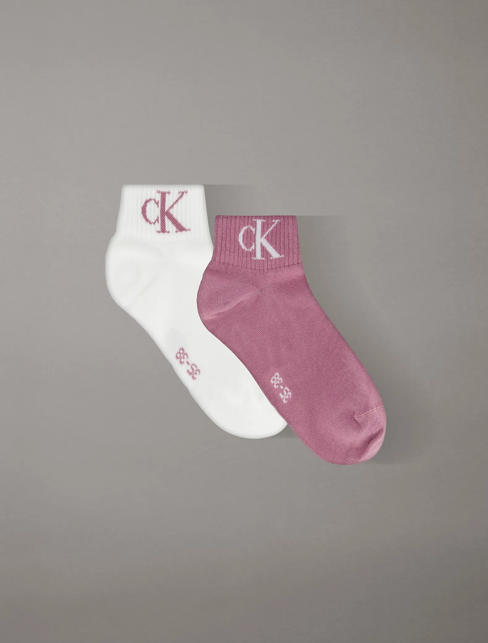 2-pack enkelsokken van zacht stretchkatoen