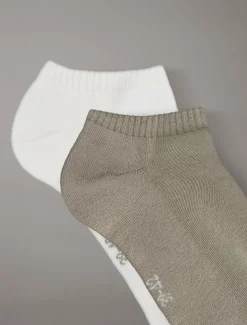 2-pack enkelsokken van zacht stretchkatoen