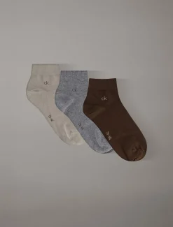 3-pack enkelsokken van zacht stretchkatoen