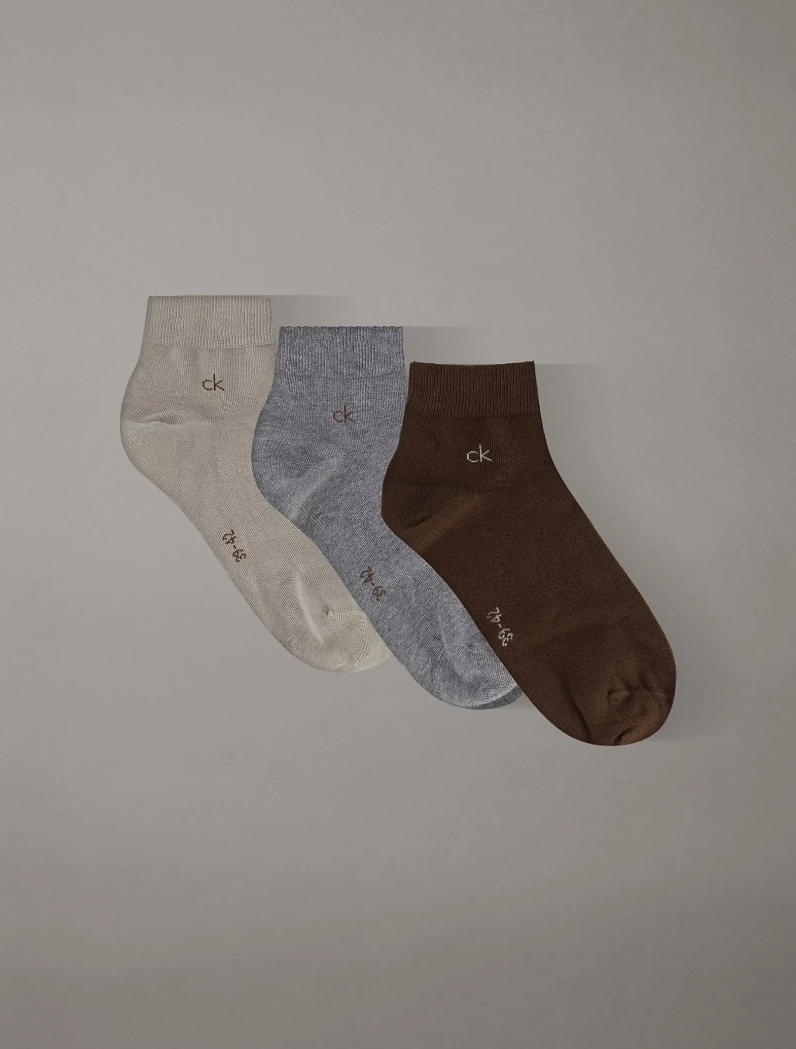 3-pack enkelsokken van zacht stretchkatoen