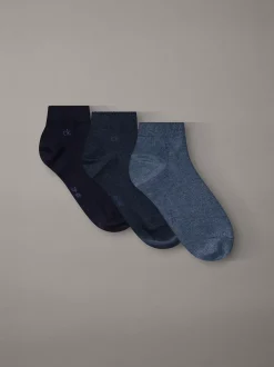 3-pack enkelsokken van zacht stretchkatoen
