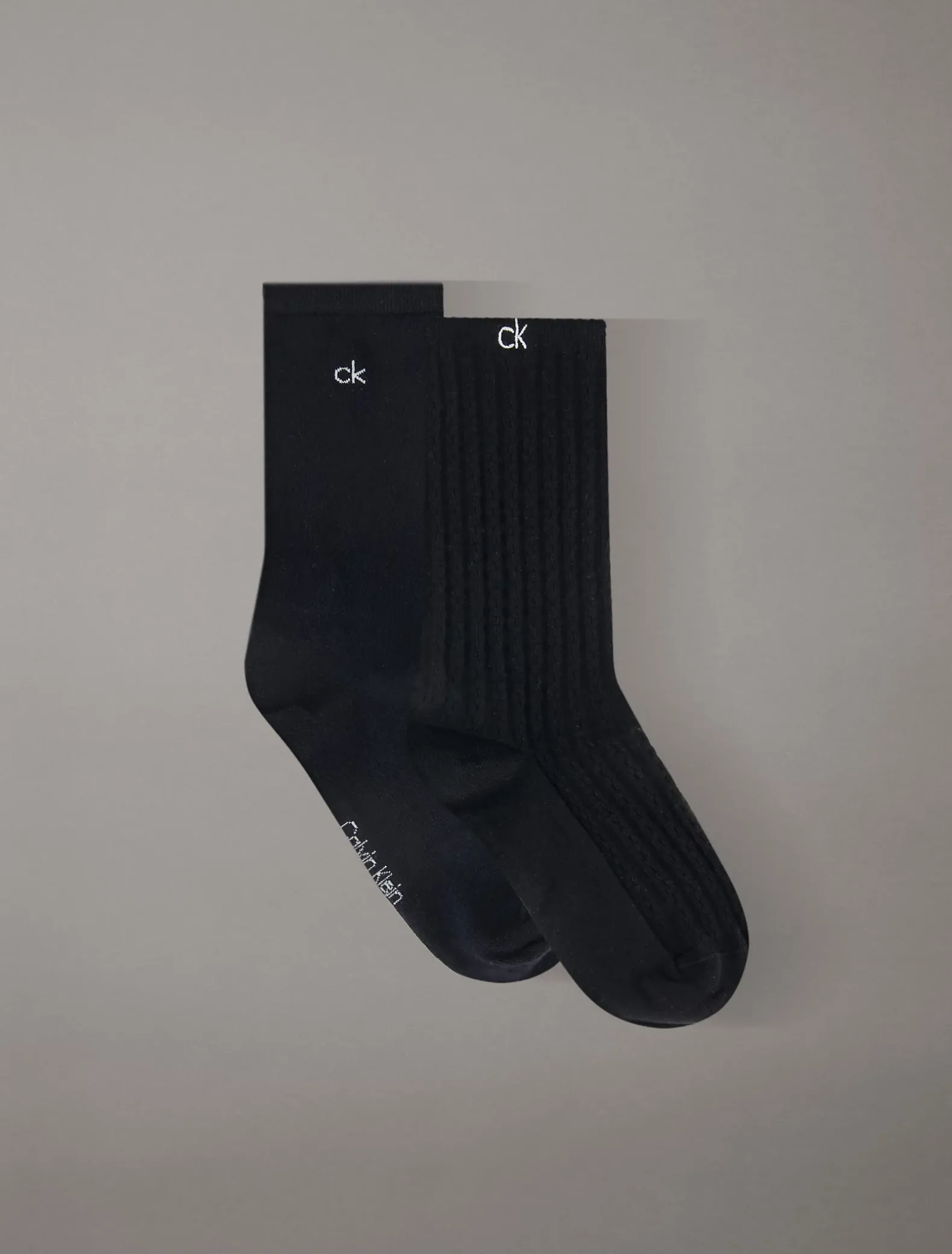 2-pack getextureerde crewsokken met logo