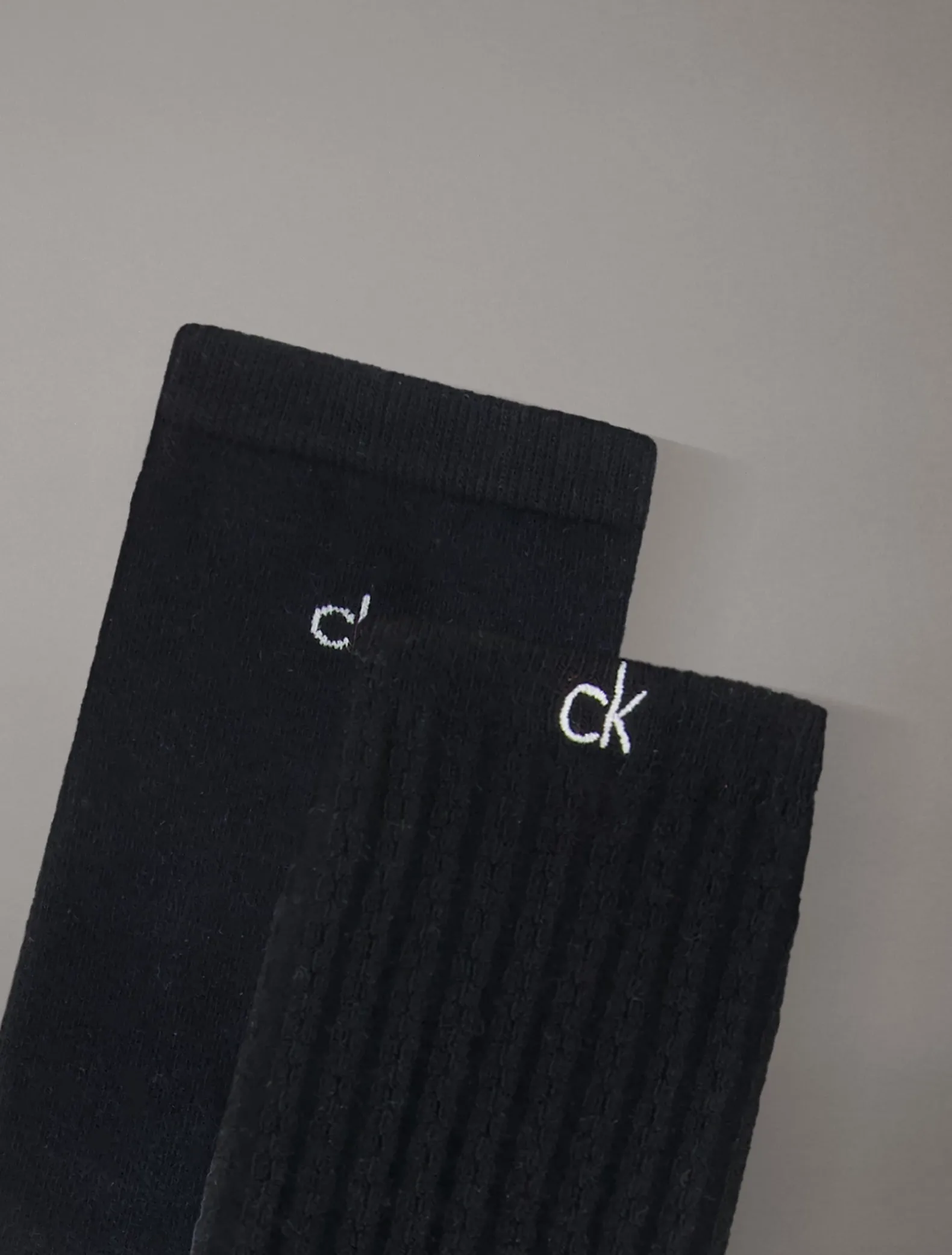 2-pack getextureerde crewsokken met logo
